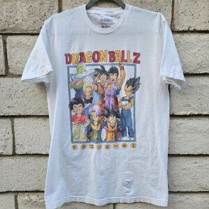Dragon Ball Z Shirt Mens Medium White Anime Graphic Goku Vegeta Piccolo Trunks